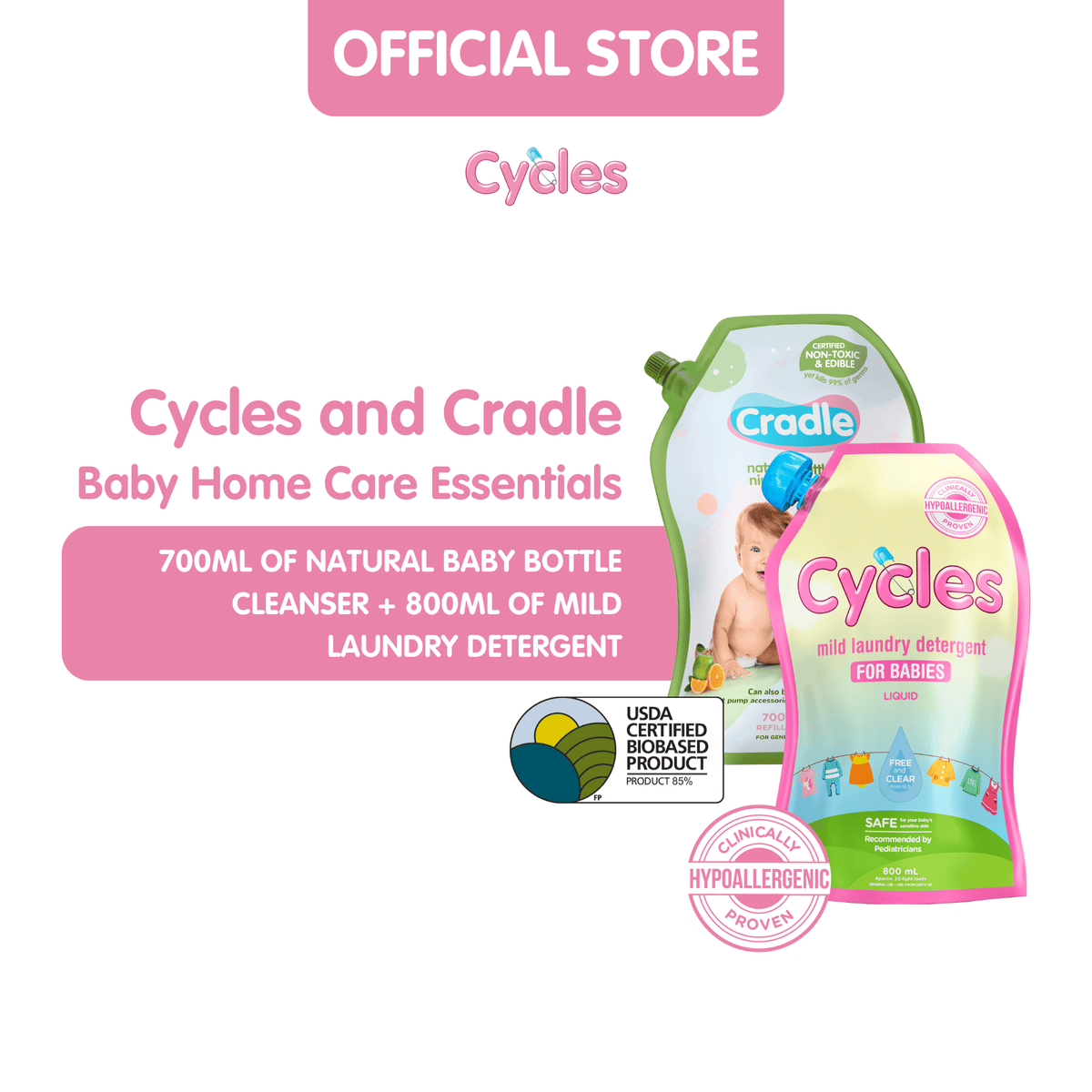 Cycles and Cradle Baby Homecare Essentials