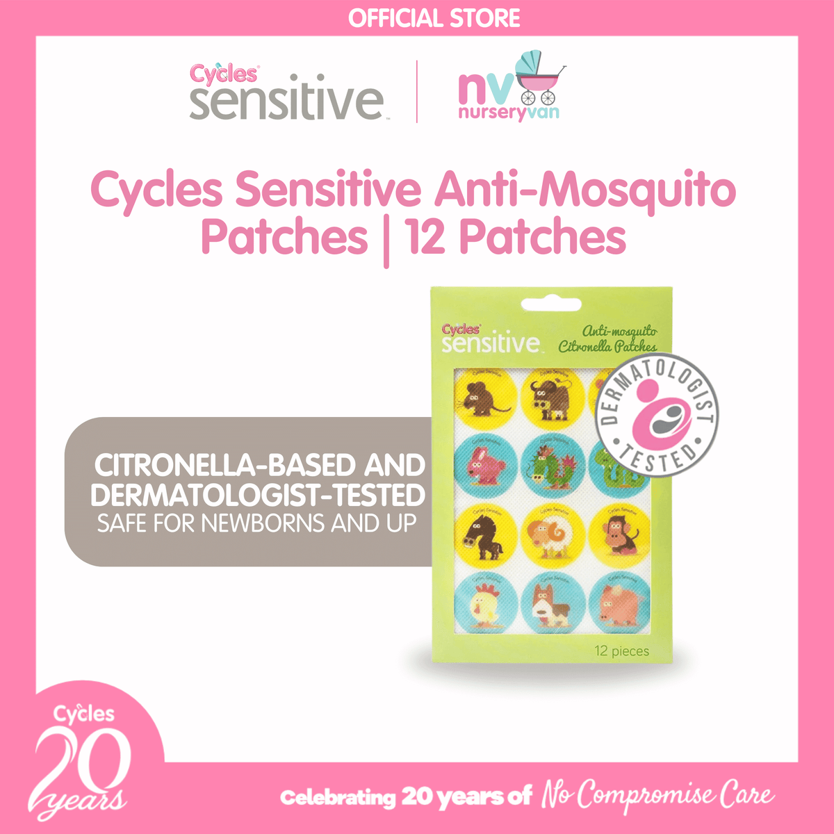 Cycles Sensitive Anti-Mosquito Patches 12s
