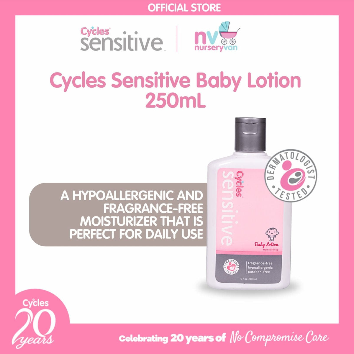 Cycles Sensitive Baby Lotion 250mL